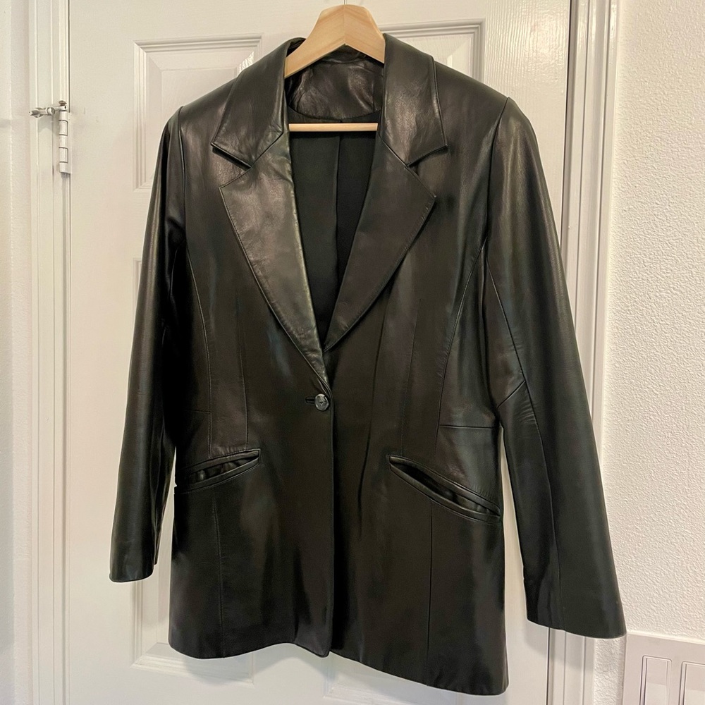 Vintage leather blazer